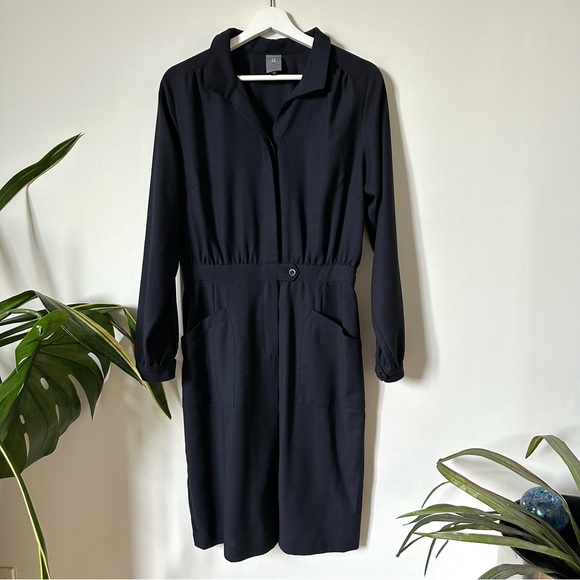 Anne Willi Paris Dark Blue Long Sleeve Dress - Picture 1 of 10